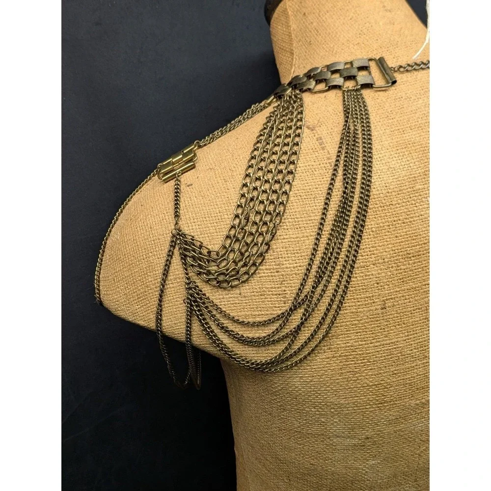 Chain Shoulder Jewelry Decorative Collar Festival Coachella Steampunk Whimsigoth